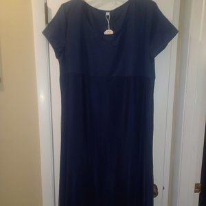 Silky Navy Blue Long Dress NWT